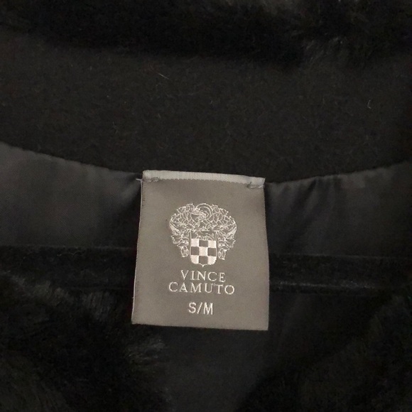 Vince Camuto black Faux Fur Vest - Picture 2 of 2